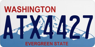 WA license plate ATX4427