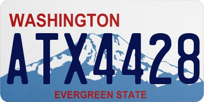 WA license plate ATX4428
