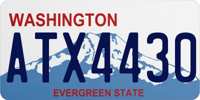 WA license plate ATX4430