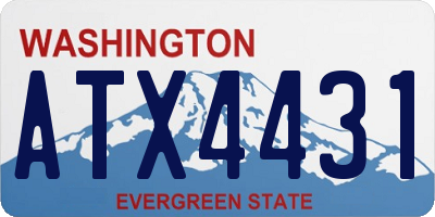 WA license plate ATX4431