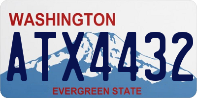 WA license plate ATX4432