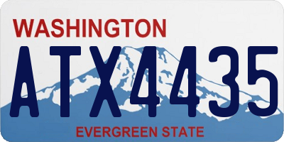 WA license plate ATX4435