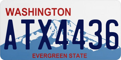WA license plate ATX4436