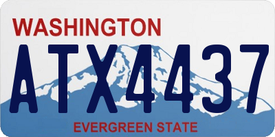 WA license plate ATX4437