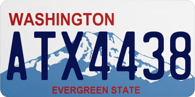 WA license plate ATX4438