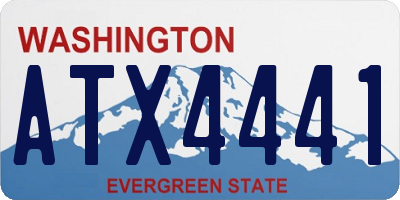 WA license plate ATX4441