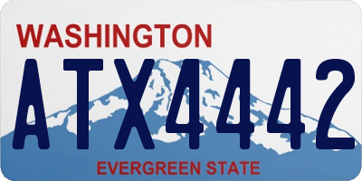 WA license plate ATX4442