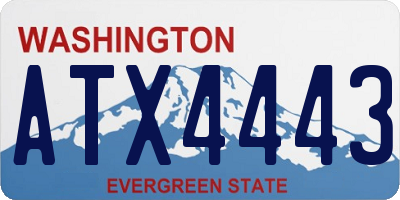 WA license plate ATX4443