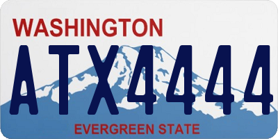 WA license plate ATX4444