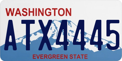 WA license plate ATX4445