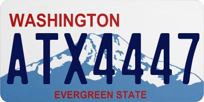 WA license plate ATX4447