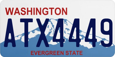 WA license plate ATX4449
