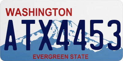 WA license plate ATX4453