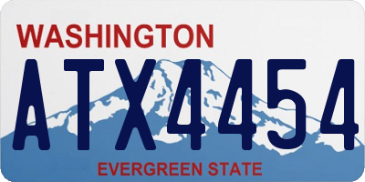 WA license plate ATX4454