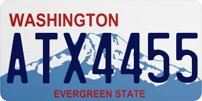 WA license plate ATX4455