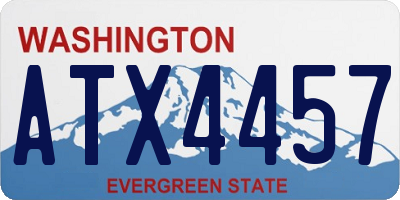 WA license plate ATX4457