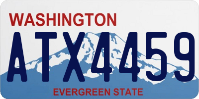 WA license plate ATX4459