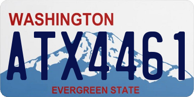 WA license plate ATX4461