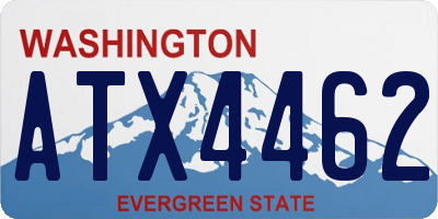 WA license plate ATX4462