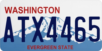 WA license plate ATX4465