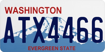 WA license plate ATX4466