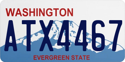 WA license plate ATX4467