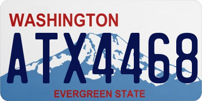 WA license plate ATX4468