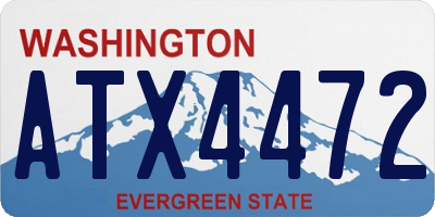 WA license plate ATX4472