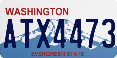 WA license plate ATX4473