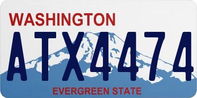 WA license plate ATX4474