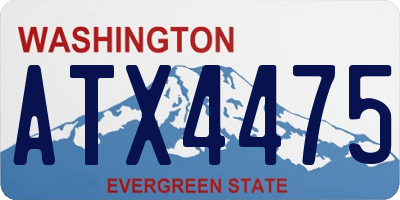 WA license plate ATX4475