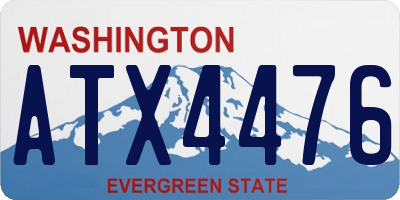 WA license plate ATX4476