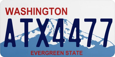 WA license plate ATX4477