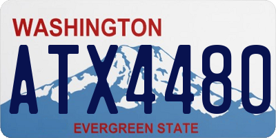 WA license plate ATX4480