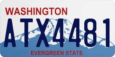 WA license plate ATX4481