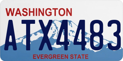 WA license plate ATX4483