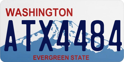 WA license plate ATX4484