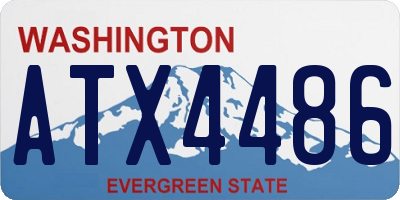 WA license plate ATX4486