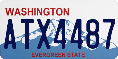 WA license plate ATX4487