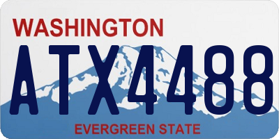 WA license plate ATX4488