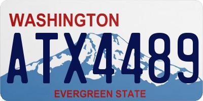 WA license plate ATX4489