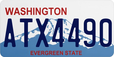 WA license plate ATX4490