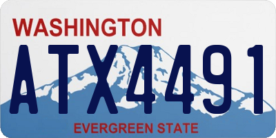 WA license plate ATX4491
