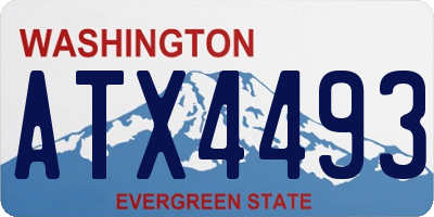 WA license plate ATX4493