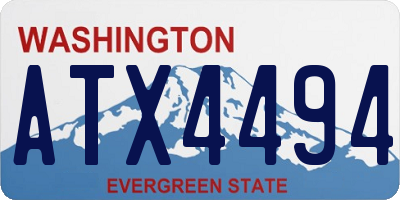 WA license plate ATX4494