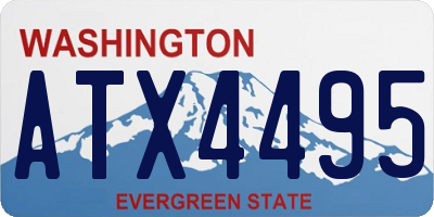 WA license plate ATX4495