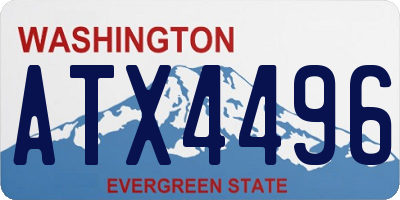 WA license plate ATX4496