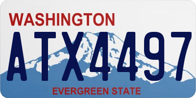 WA license plate ATX4497