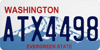 WA license plate ATX4498