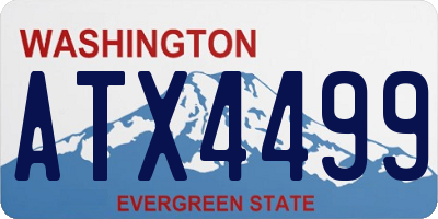 WA license plate ATX4499